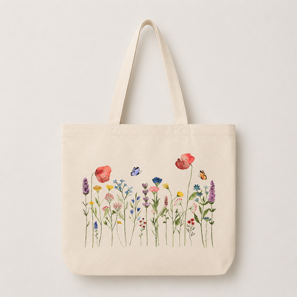 Floral Print Tote Bag